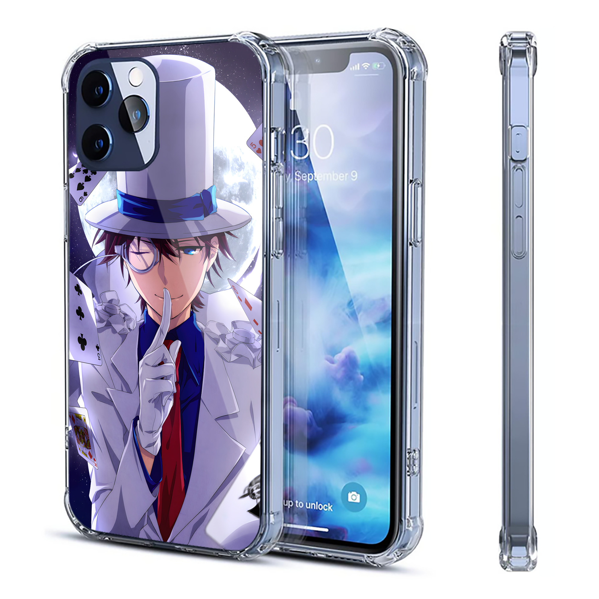 （画像用） 名探偵コナン Detective Conan 【iPhone 12シリーズ対応】透明スマホケース（クリアソフトケース）